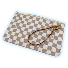 Load image into Gallery viewer, Louis Vuitton Neverfull MM Clutch Pochette Damier Azur