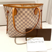 Load image into Gallery viewer, Louis Vuitton Neverfull MM Damier Azur