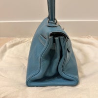 Load image into Gallery viewer, HERMES Togo JPG Kelly 42 Blue Jean Birkin