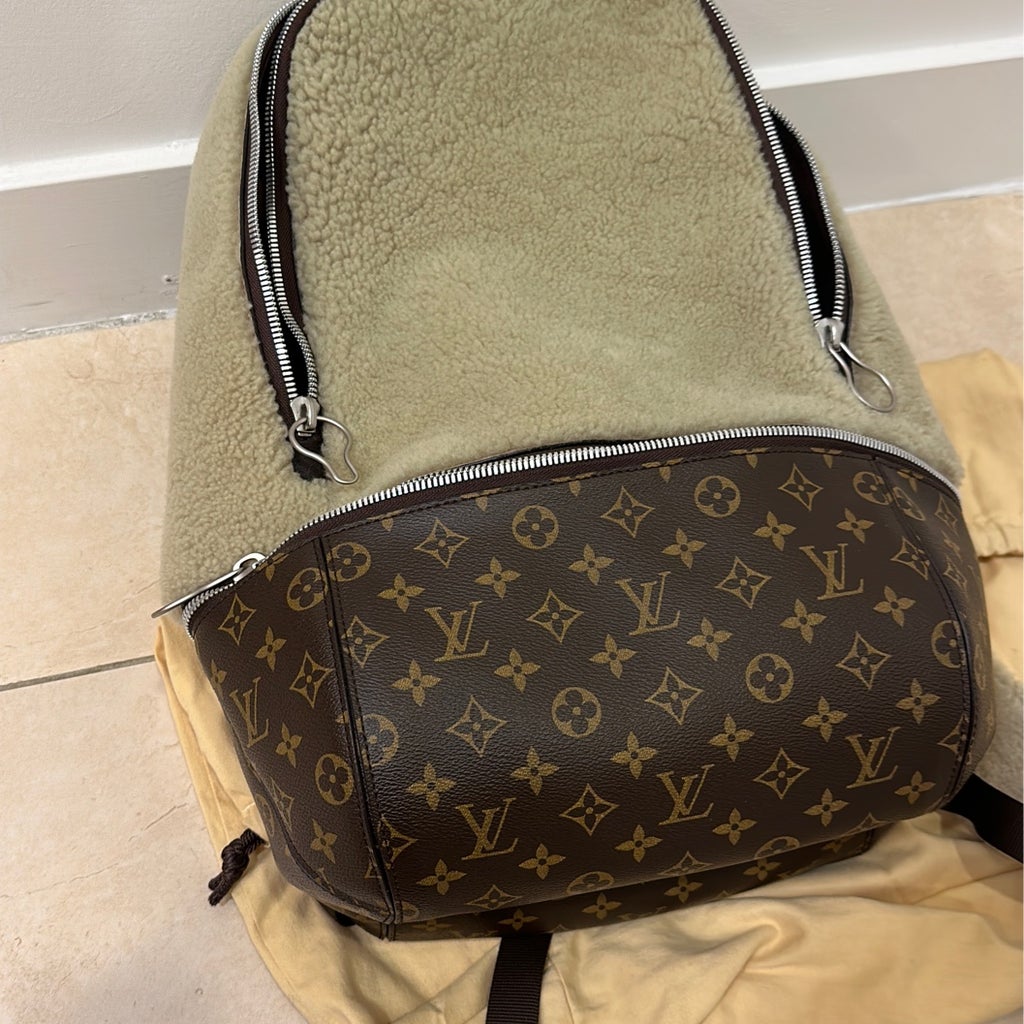Louis Vuitton Marc Newson Backpack Shearling and Monogram Canvas