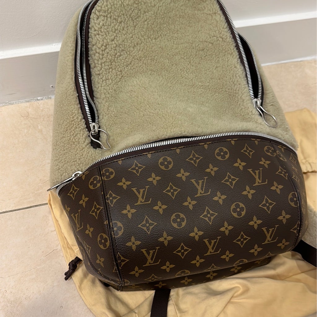 Louis Vuitton Backpack Shearling Marc Newson Fleece Beige – Luxi Bags