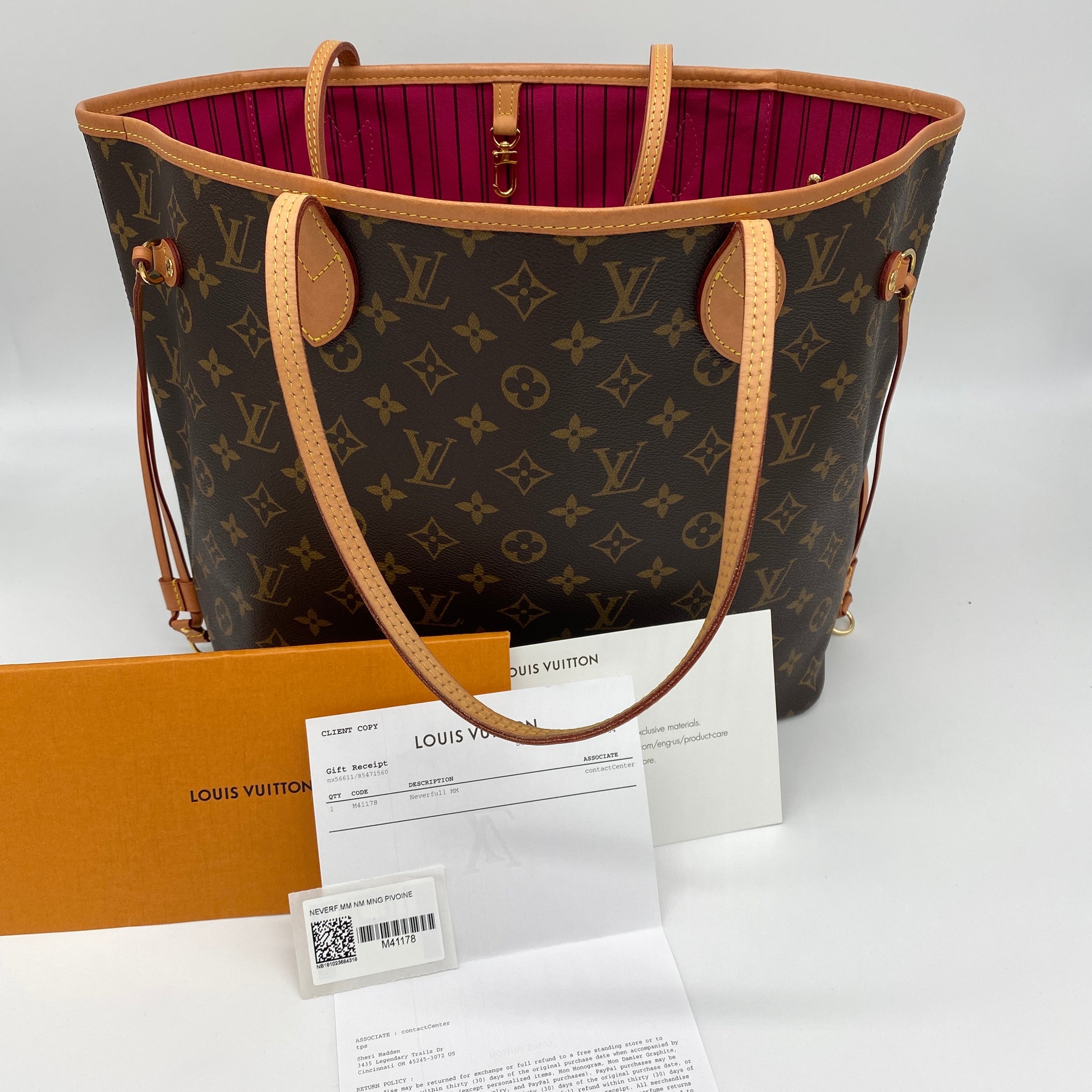 Louis Vuitton Neverfull MM monogram size Unica at 1stDibs