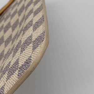 Louis Vuitton Neverfull MM Clutch Pochette Damier Azur