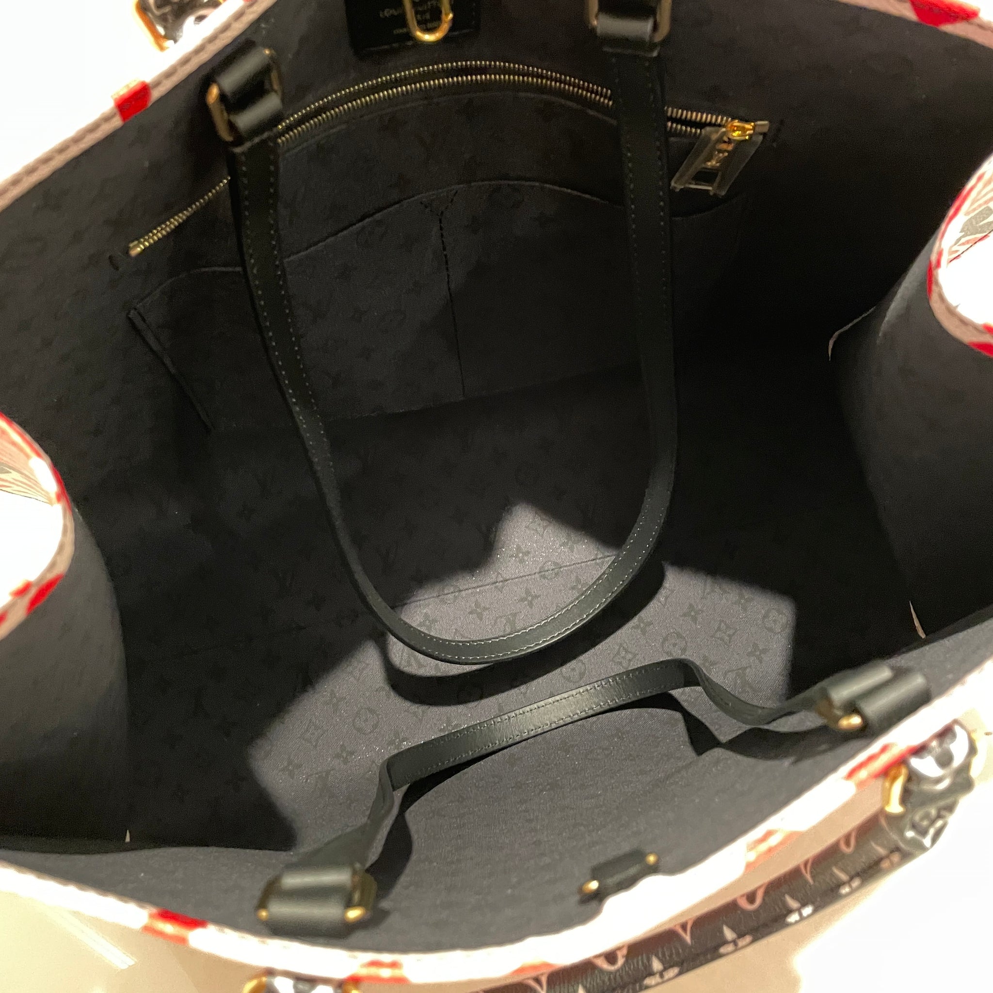 Louis Vuitton Crafty Onthego GM Creme Rouge – Luxi Bags