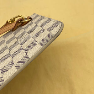 Louis Vuitton Neverfull Clutch Pochette Damier Azur