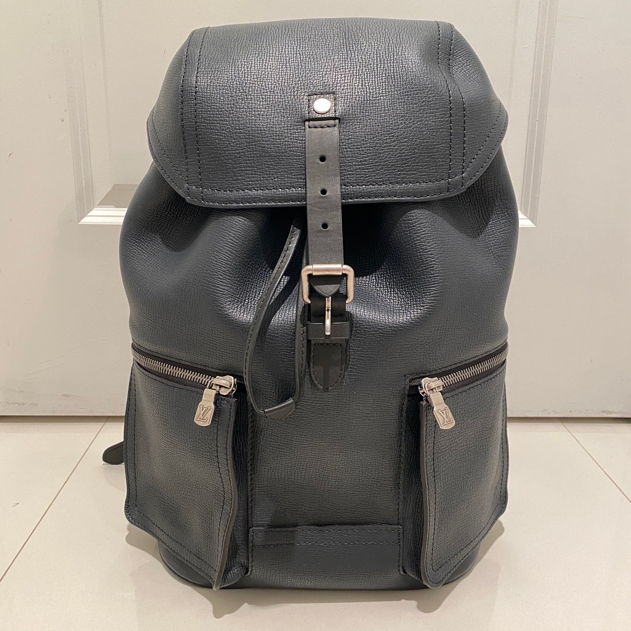 canyon backpack louis vuitton Louis Vuitton Utah Calfskin Canyon Backpack Blue Marine – Luxi Bags