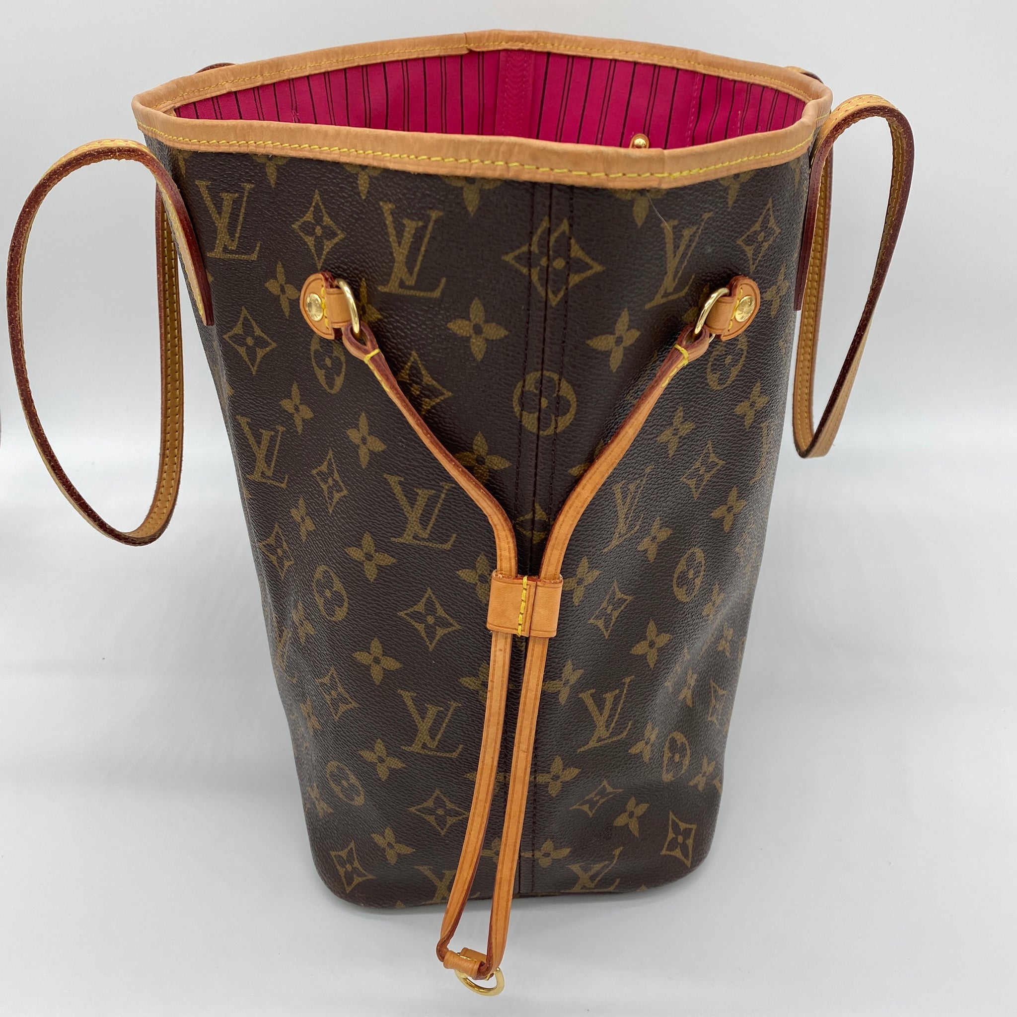🔥NEW LOUIS VUITTON Neverfull MM Tote Bag Monogram Peony Pink