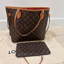 Load image into Gallery viewer, 2021 Louis Vuitton Neverfull MM &amp; Clutch Cerise
